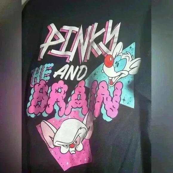 Pinky and the Brain Tee Shirt Long Sleeve Cotton Large Warner Brothers - Picture 1 of 14